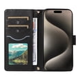 thumbnail image 3 of Crossbody Wallet Case for iPhone 12 Pro Max, Credit Card Slots Elegant PU Leather Magnetic Closure Shoulder Strap Purse Phone Case Flip Kickstand Full Body Protection Cover for Women Girls, Black, 3 of 13