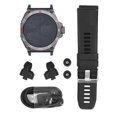thumbnail image 1 of Montre électronique avec écouteurs Bluetooth 2 en 1, montre intelligente NFC, écouteurs sans fil pour sports de plein air, fitness, noir, 1 of 4