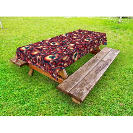 

Paisley Outdoor Tablecloth Modern Paisley Pattern with Ethnic Spirit in a Funky Inspired Graphic Design Print Decorative Washable Fabric Picnic Table Cloth 58 X 84 Inches Multicolor by Ambesonne