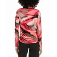 thumbnail image 2 of DKNY womens  Printed Top, xs, Red, 2 of 3