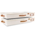 thumbnail image 1 of HOMELUX THEORY 2 contenedores de almacenamiento de perfil bajo debajo de la cama, organizador de almacenamiento fino debajo del sofá con contenedores y tapas, caja de almacenamiento debajo de la cama, 1 of 5