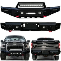 VIJAY F150 Front Rear Bumper Fits 2015-2016-2017 Ford F-150 Pickup Not suitable for F150 Raptor w/Winch Plate