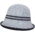 thumbnail image 4 of CoCopeaunts Women's Bucket Hat Double Stripe Wool Fisherman Hat Fashion Versatile Outdoor Fashion Roll-up Brim Warm Winter Hat, 4 of 8