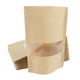 thumbnail image 2 of 100x Kraft Food Bags Bolsa resellable con muesca y ventana mate 14x22cm, 2 of 8