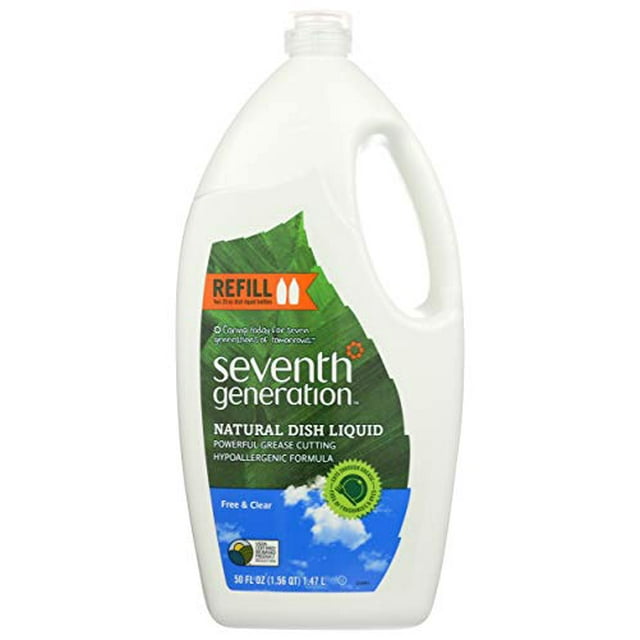 Seventh Generation 22724 Liquide Vaisselle, Naturel, 50 oz., Sans Parfum