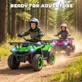thumbnail image 3 of iRerts 24V Electric Ride on ATV, 24V Kids Ride on Toys for Kids Boys Girls Ages 3-5, Battery Powered Kids Electric Cars with Bluetooth, Music, LED Lights, Front/Rear Storage Racks, Green, 3 of 10