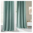 thumbnail image 4 of TiaGOC Faux Linen Room Darkening Curtains - 108 Inches Long Luxury Linen Curtains for Bedroom & Living Room (1 Panel), 50W X 108L, Sea Thistle, 4 of 7