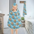 thumbnail image 4 of Toddler Hooded Beach Towel 24x50 Kids Bath Towels Soft Quick Dry for Swim Pool Boys Girls Wood Hoods and Wave, 4 of 7