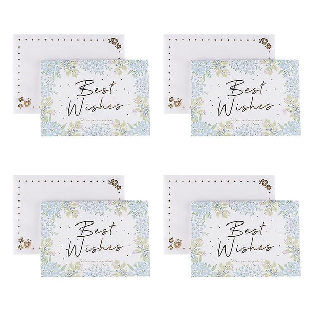 Juego de tarjetas de felicitación plegables, tarjeta de bendición bronceadora con sobre para Navidad, 1 Juego