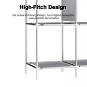 Portable Closet Organizers and Storage, Dustproof Non-Woven Fabric Wardrobe Closet Clothes Rack Shelf for Home, Sky Blue