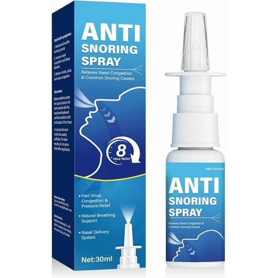 Anti Snoring Spray,Anti Snoring Devices,Quick Stop Snoring for Better Sleep, Natural Breathing Relief, Helps Open Throat and Air Passage, Painless, Natural Anti-Snoring Solution, 30ml