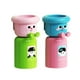 thumbnail image 3 of Vaso y soporte para cepillo de dientes, soporte para vaso de lavado, estante decorativo a prueba de polvo para enjuague bucal, organizador colgante de 2 piezas verde rosa, 3 of 8