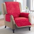 thumbnail image 2 of Housse de Protection Réversible pour Meubles Matelassés, Rouge/crème, Fauteuil Inclinable, 2 of 4