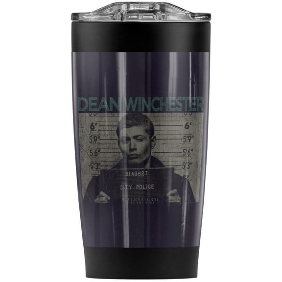 Supernatural Dean Mug Shot Stainless Steel Tumbler 20 oz Coffee Travel Mug/Cup, Vacuum Insulated & Double Wall with Leakproof Sliding Lid | Great for Hot Drinks and Cold Beverages