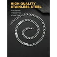 thumbnail image 5 of Cuban Link Chain Custom Name Necklace for Men, Stainless Steel/Black/Gold Plated Men Necklaces with 1-6 Names Engraved, 5/7 mm Width, 18/20/22/24 Inches Length, Thick Hip Hop Family Chains Jewelry, 5 of 16