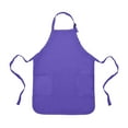 thumbnail image 1 of DALIX Apron Commercial Restaurant Home Bib Spun Poly Cotton Kitchen Aprons (2 Pockets) (1, Purple), 1 of 4