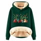 thumbnail image 1 of WILLBEST Sudadera Deportiva para Mujer, Estilo Casual Plus, de Terciopelo, con Estampado de Cactus Navideños y Manga Larga con Capucha Grande, 1 of 4