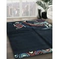 thumbnail image 3 of Ahgly Company Machine Washable Indoor Rectangle Abstract Blue Moss Green Area Rugs, 7' x 9', 3 of 7