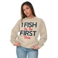thumbnail image 3 of Fishing Girls Cute Flirty First Date Women Crewneck Sweatshirt Brisco Brands 3X, 3 of 5