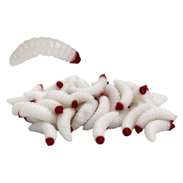 Señuelo de pesca de sábalo suave, 50x1 pulgadas, aparejos, accesorios de pesca, pesca de plástico en agua dulce, pieza Artificial, gusanos de pesca de Blanco