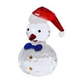thumbnail image 4 of Figura de muñeco de nieve transparente, adornos navideños de escritorio, coleccionables, mesa de muñeco de nieve Azul, 4 of 9