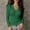 Green, variant on LRGSHF Women Ruched Wrap Long Sleeve Tee, V‑Neck Slim‑Fit Casual Blouse for Fall Daily Wear