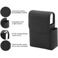 thumbnail image 4 of Leather Cigarette Box, Woven Pattern Anti Scratch Cigarette Storage Case with Lighter Holder for Cigarette Lighter Name Card(Black), 4 of 5