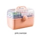 thumbnail image 2 of Caja de pastillas Wosthever Botiquín de primeros auxilios de emergencia almacenamiento plástico color Rosa extragrande, 2 of 6