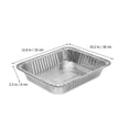 thumbnail image 3 of 10pcs Aluminum Foil Pans Roasting Deep Foil Pans Disposable Aluminum Food Heating Tray Food Prep Dishes, 3 of 3