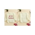thumbnail image 2 of Rdhnmea Newborn Baby Girl Boy Christmas Knit Sweater My First Christmas Embroidery Long Sleeve Round Neck Fall Winter Knitted Sweatshirt Xmas Outfit, 2 of 9