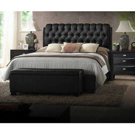 Bedroom Furniture Ireland acme furniture ireland king faux leather bed with tufted headboard Bedroom Furniture Ireland acme furniture ireland king faux leather bed with tufted headboard