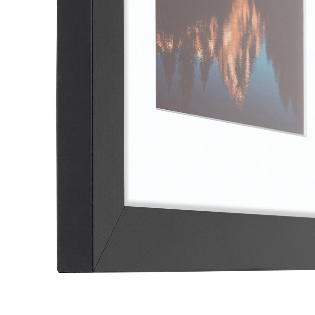 ArtToFrames 16x20" Matted Picture Frame with 12x16" Single Mat Photo Opening Framed in 1.25" Satin Black and 2" Super White Mat (FWM-3926-16x20)
