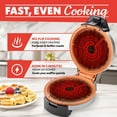 thumbnail image 5 of Gourmia Belgian Waffle Maker – Control de dorado ajustable, placas antiadherentes, luces indicadoras listas y de encendido, almacenamiento vertical compacto, mango de tacto frío, 5 of 5