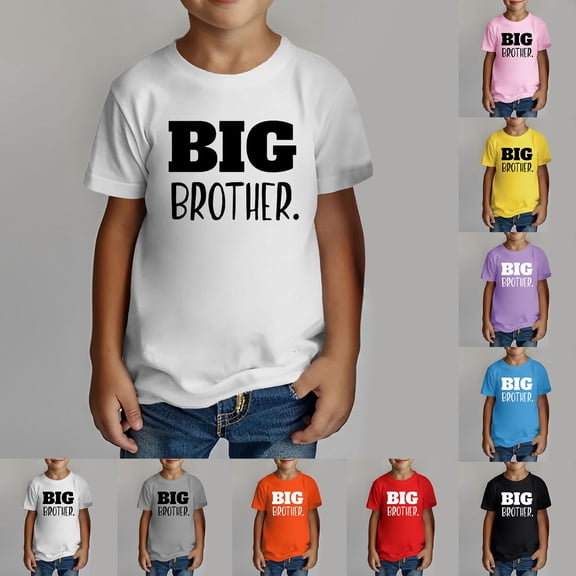 RTKFRFLM Boys' Short Sleeve Graphic T-Shirt Classic Crewneck Summer Tee Top for Kids Fashionable Printed Cotton Shirt Breathable Activewear for School and Outdoor Play Size 4-18