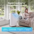thumbnail image 6 of Dateyes 12000 BTU Portable Air Conditioners, 4-1 Standing Smart Cooling AC with Remote Control, Cooling, Heating， Dehumidifier and Fan, Automatic Unit for Bedroom, 55dB Quiet, Portable AC for Room, 6 of 8