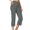 Dark Gray, variant on Capri Pants for Women Casual Summer Wide Leg Crop Pants Loose Comfy Drawstring High Waist Yoga Jogger Capri Pants with Pockets,M,Army Green
