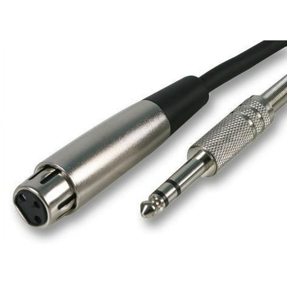 PRO SIGNAL - 6.35mm (1/4") Stereo Jack Plug to 3 Pin XLR Socket Lead, 5m Black