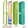 thumbnail image 5 of TASHHAR Samsung Galaxy A35 5G Case Military Grade Heavy Duty Protection 3 in 1 Shockproof Armor Rugged Durable Detachable for Galaxy A35 5G Phone - Green+Yellow, 5 of 5
