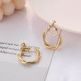 thumbnail image 3 of Gold Color C Shape Clip on Hoop Earrings Women Fashion Statement Ear Cuff Earrings Charm Ear Clip, 3 of 11