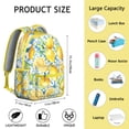 thumbnail image 6 of Lemon Themed Backpack - Fashionable School Bookbag for Teens & College Students, Spacious Rucksack with Laptop Compartment, Durable Lightweight Everyday Bag for High School & University, Great Gift, 6 of 6