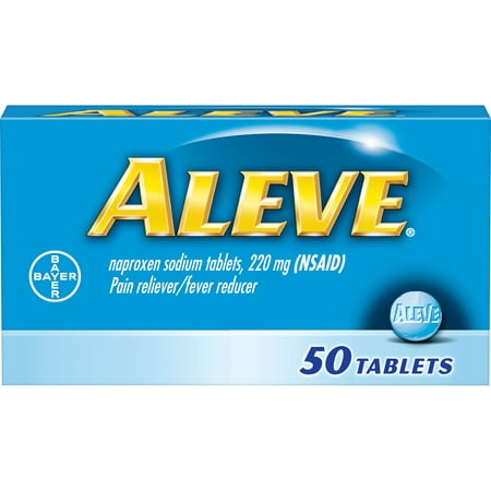 Aleve Pain Reliever/Fever Reducer Naproxen Sodium Tablets, 220 mg, 50