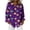 Tops-A372Purple, variant on LEKWK Mardi Gras Shirts for Women Fun Party Food Graphic Print Dress Blouses Long Sleeve Button Down Casual Daily Outfits
