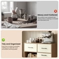 thumbnail image 6 of Manxile Entryway Cabinet, Kitchen Storage Cabinet, Farmhouse Buffet Sideboard with 2 Drawers and Sliding Door,Coffee Bar with Storage for Dining Room Living Room, 6 of 7