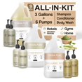 thumbnail image 1 of Juego de dispensador y galón Terra Pure Spa Collection | Kit de amenidades para 1 tienda | Champú Acondicionador Gel de Baño | Botellas con bomba recargables de 10,14 oz, 1 of 5