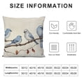 thumbnail image 6 of ARISTURING  Ink Painting Watercolor Retro Blue Bird Spring Summer Decorative Lumbar Pillowcase Throw Pillow Cover Case Chair Sofa Bed Home Decoration  Rectangular 2pcs, 6 of 6