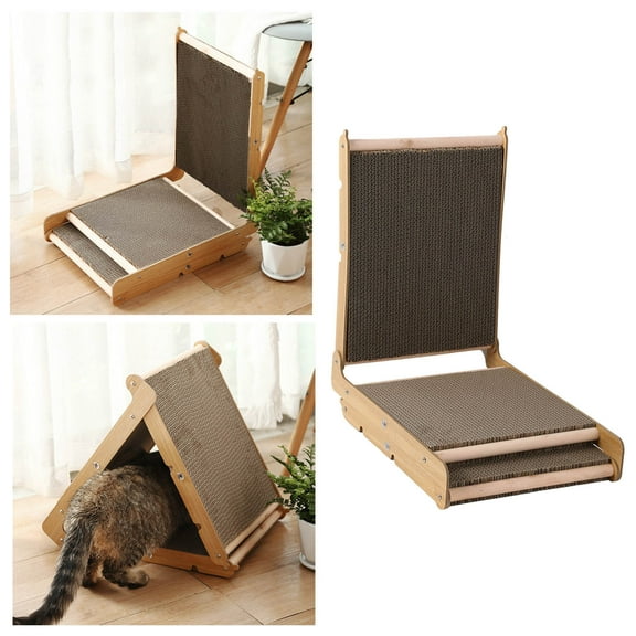 EcoNest Foldable Cat Scratcher Cardboard Cat Scratcher Usable For Indoor Cats Horizontal Vertical Cat Pads Cat Scratching Post 1pc