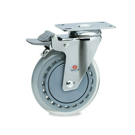 Carrymaster ACLU-127SFB Light-Duty Swivel Flange Brake Non-Leveling Caster