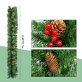 thumbnail image 2 of Himaly 9ft Christmas Garland, Artificial Green Christmas Vine Plants for Home Fireplace Mantle Staircase Christmas Decorations, 2 of 11