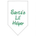 thumbnail image 1 of Santa Lil Helper Screen Print Bandana White Large, 1 of 1