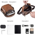 thumbnail image 5 of Genuine Leather Small Messenger Bag for Men Shoulder Bag for Ipad Crossbody Bag Men Handbag Satchel Travel Business, 5 of 7